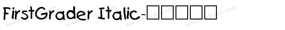 FirstGrader Italic字体转换
